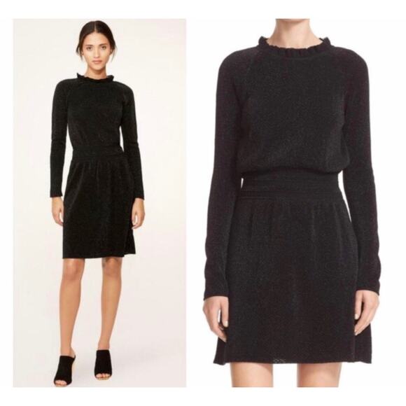 Tory Burch Dresses & Skirts - Tory Burch Black Metallic Long Sleeve Isabelle Dress Medium